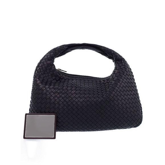 Bottega Veneta Handbags - Bottega Veneta Intrecciato Shoulder Bag Black